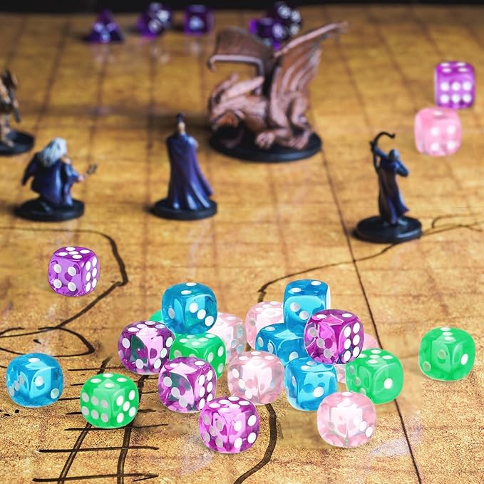 144 Pieces 12mm 6 Sided Mini Dice Set - Image 2