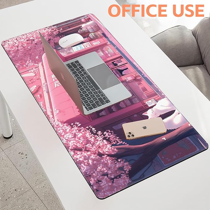 Mouse Pad Large Cake Shop and White Cats Non-Slip Gaming Desk Mat - Image 5