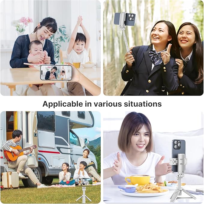 ULANZI JJ02 Selfie Stick Tripod, Extendable Grip Phone Tripod w Detachable - Image 8