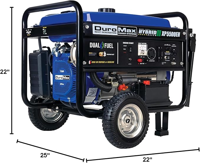 DuroMax XP5500EH 5, 500-Watt Dual Fuel Portable Generator - Image 9