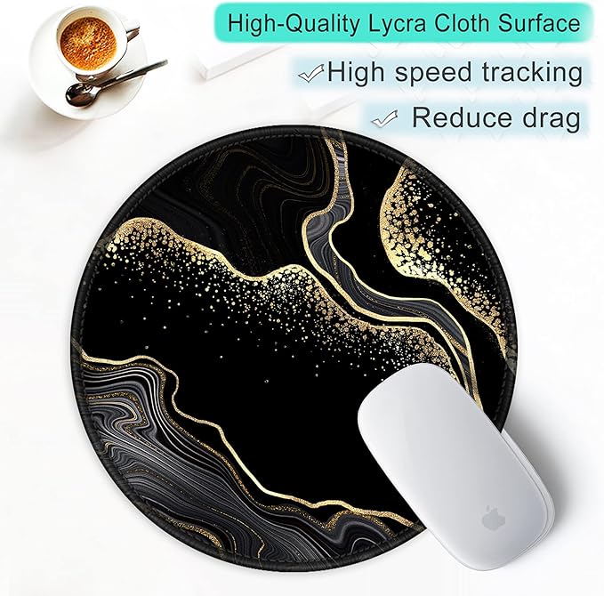 ITNRSIIET Round Mouse Pad with Stitched Edge Premium-Textured Waterproof - Image 6