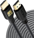 PowerBear 4K HDMI Cable 50 ft | High Speed, Braided Nylon & Gold Connectors by PowerBear