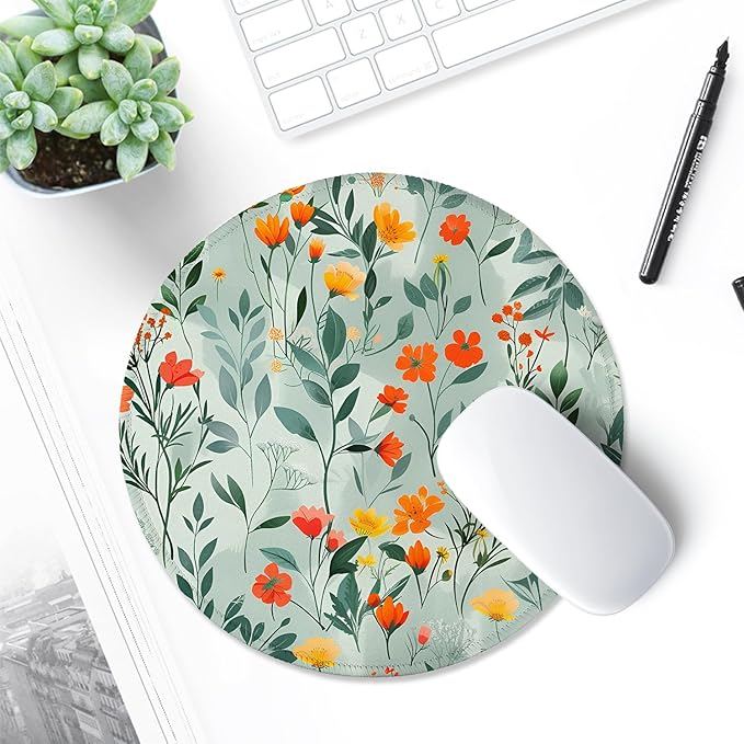 ITNRSIIET Round Mouse Pad with Stitched Edge Premium-Textured Waterproof - Image 6