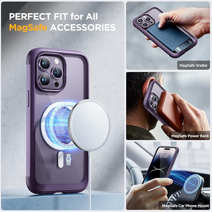 Miracase Magnetic for iPhone 14 Pro Max Case 6.7 inch, Upgrade Full-Body Clear - Image 3