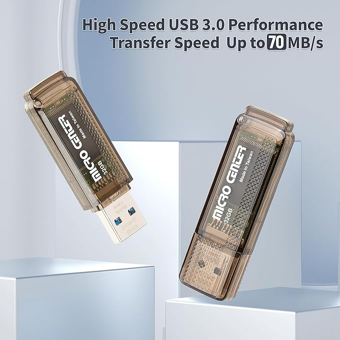 INLAND Micro Center Super Speed 2 Pack 32GB USB 3.0/USB3.1 Gen1 Flash Drive Gum - Image 2