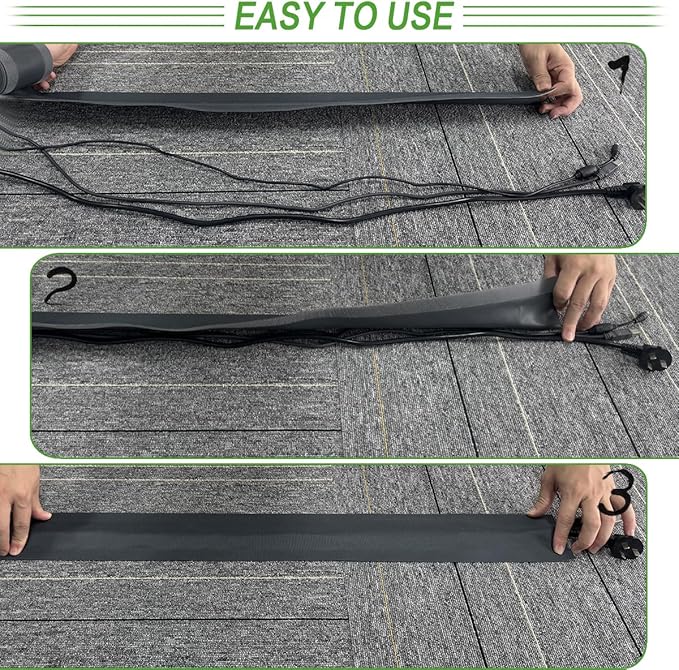 Floor Cable Covers - 10ft Oxford Fabric Cord Protector - Image 2