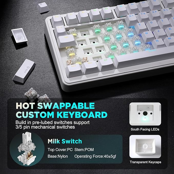 YUNZII B75 Mechanical Keyboard, 75% Layout - Image 5