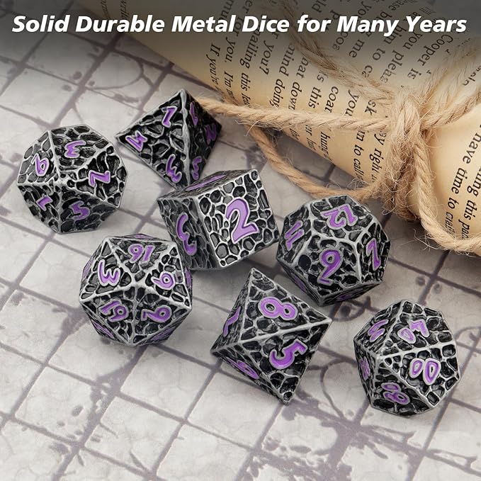 PJOY Metal Dice Set D&D for Dungeons and Dragons Dice - Image 9