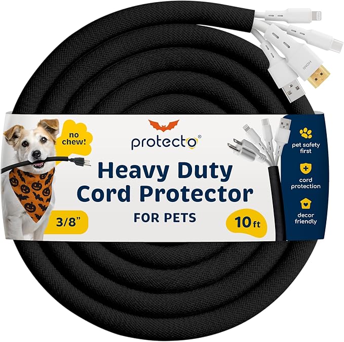 PROTECTO Heavy Duty Dog & Cat Cord Protector 10ft by PROTECTO