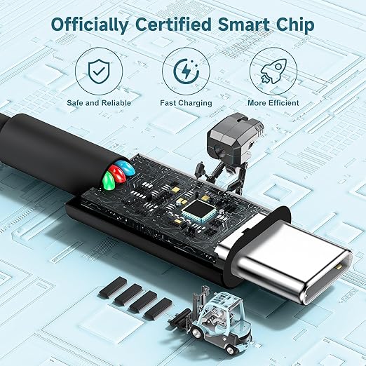 60W USB C to C Cable 3Pack iPhone 15 Fast Charging Cable, USB-C to USBC Power - Image 3