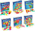 GeoToys GeoPuzzle, Country-Shaped Jigsaw Puzzles Set of 6, Geography Puzzle by Geotoys