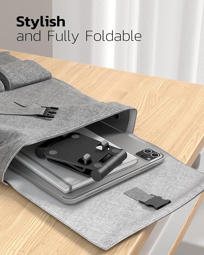 Nulaxy 2 Pack Dual Folding Cell Phone Stand, Fully Adjustable Foldable Desktop - Image 5