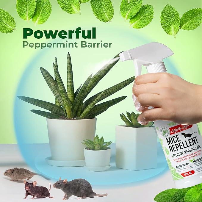 Mighty Mint Peppermint Oil Mouse Repellent Spray – Natural Indoor & Outdoor - Image 2