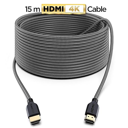 PowerBear 4K HDMI Cable 50 ft | High Speed, Braided Nylon & Gold Connectors - Image 2