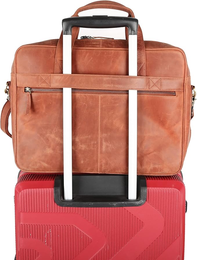 Leather briefcases Laptop Messenger Bags Best Office School College Satchel Bag - Image 7