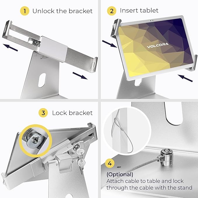 Volcora Anti-Theft Tablet Stand iPad Security Holder - Image 5