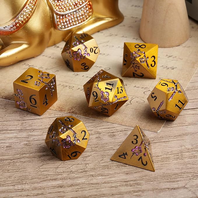 DNDND Flower Metal DND Dice - Image 3