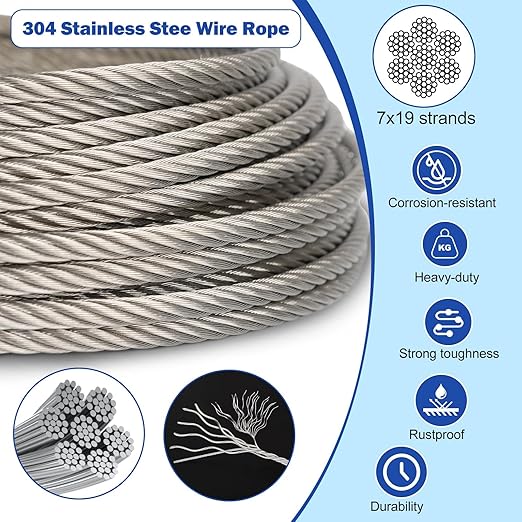 TooTaci 3/16 Wire Rope Kit - Image 3