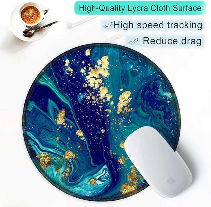 ITNRSIIET Round Mouse Pad with Stitched Edge Premium-Textured Waterproof - Image 6