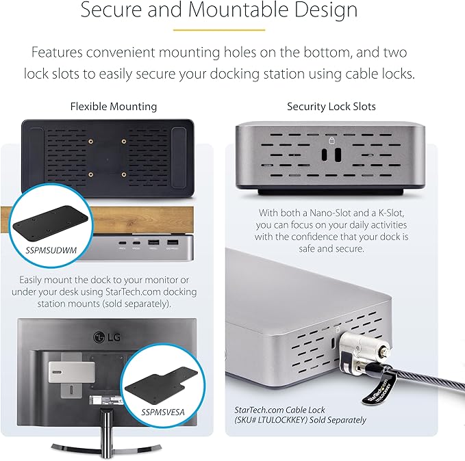 StarTech.com USB-C Docking Station, 40Gbps Data Transfer, 2.5Gb Ethernet - Image 7