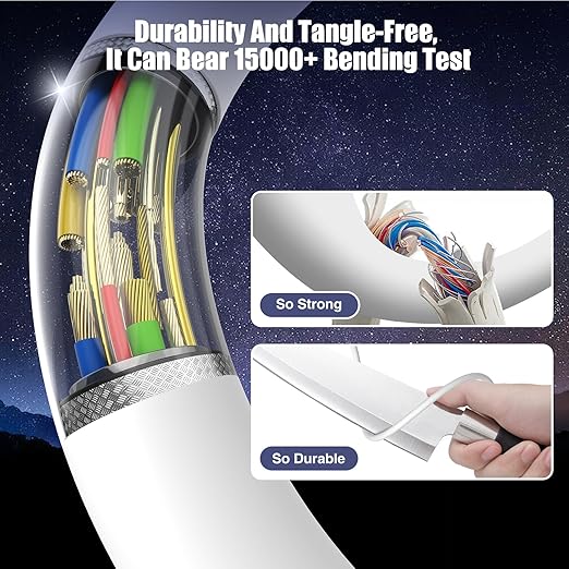 3-Pack 3.3FT 60W USB C to USB C Cable, Type C to Type C Cable, Fast Charging - Image 4