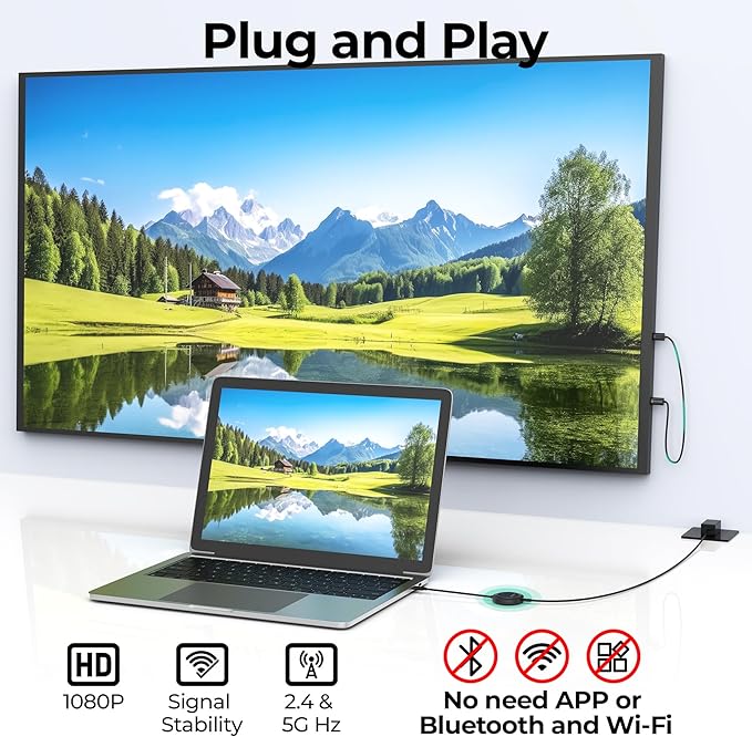 Wireless HDMI Transmitter and Receiver, USB-C to HDMI Extender - Image 2