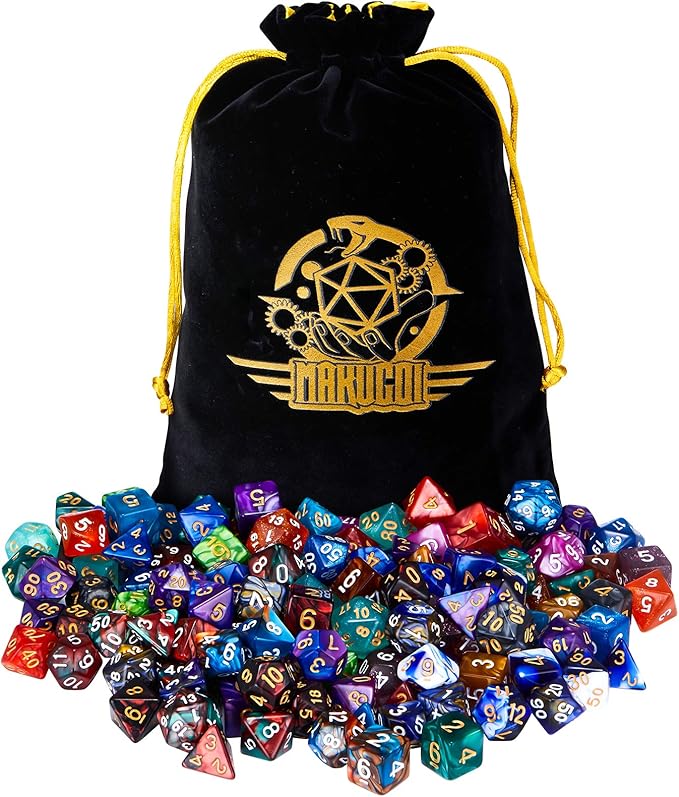 DND Dice Set, 20 X 7 Polyhedral Dice Two-Color - Image 5