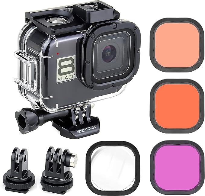 Waterproof Case for GoPro Hero 8 Black by GEPULY