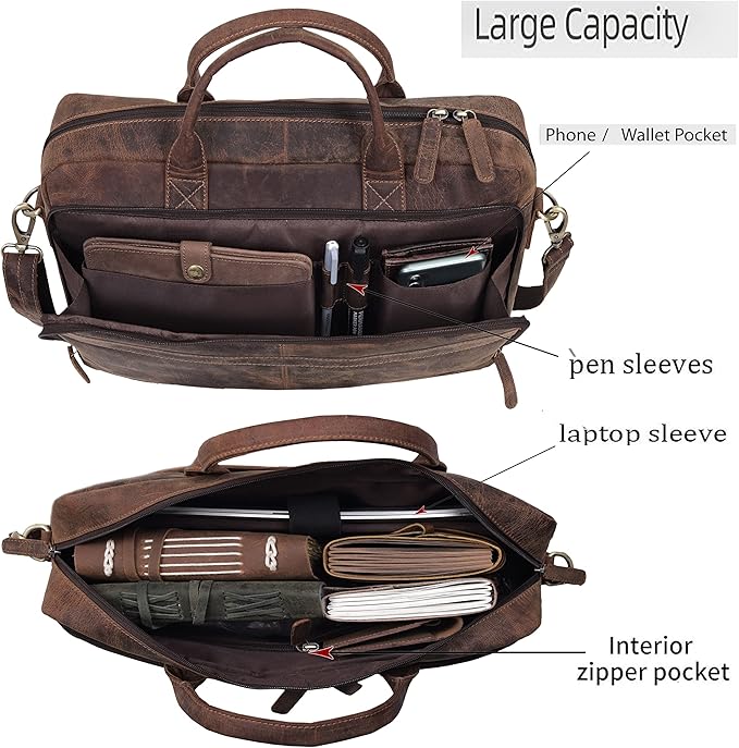 VC VINTAGE COUTURE Leather briefcase bag - Image 5