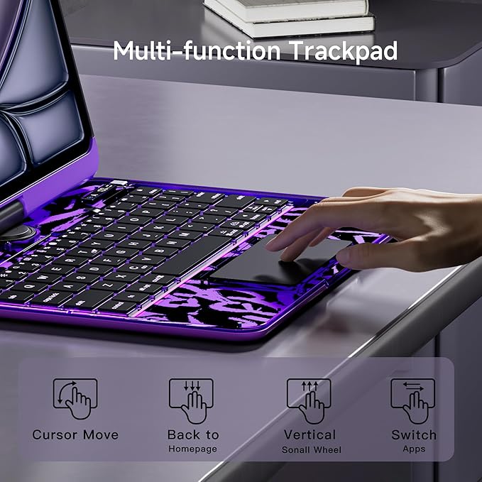 iPad Keyboard Case for 2024 M4 iPad Pro 11 inch, Magic Wireless Keyboard - Image 4