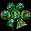Haxtec Sharp Dice Resin DND Dice Set Polyhedral D&D Dice by HaxtecDice