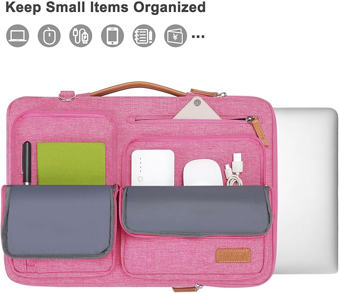 MOSISO 360 Protective Laptop Shoulder Bag, 13-13.3 inch Computer Bag Compatible - Image 2
