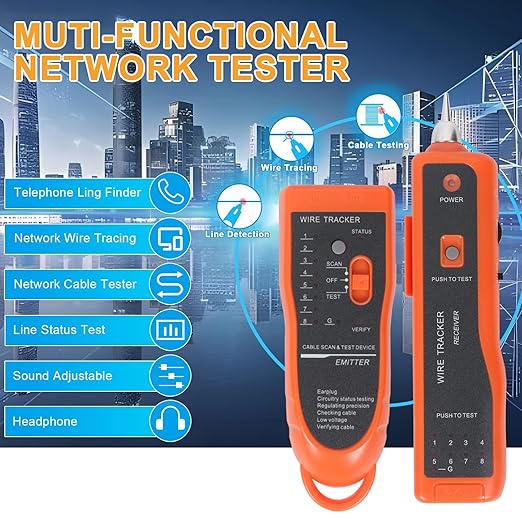 Goeco Ethernet Network Toner RJ11 RJ45 Network Cable Tester LAN Tracker Wire - Image 3