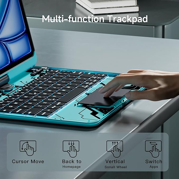 Keyboard Case for iPad 11 inch Pro 4/3/2/1st Gen & 11’’ iPad Air 2025 M3 - Image 4