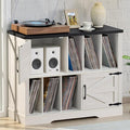Large Record Player Stand with Vinyl Storage Up to 450 Albums, 39 Inch by Joaxswe