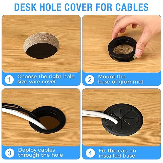Desk Grommet 3-1/8", Desk Hole Cover - Image 4