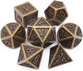 Haxtec DND Metal Dice Set 7PCS D&D Dice of D20 D12 D10 D8 D6 D4 Compatible by HaxtecDice