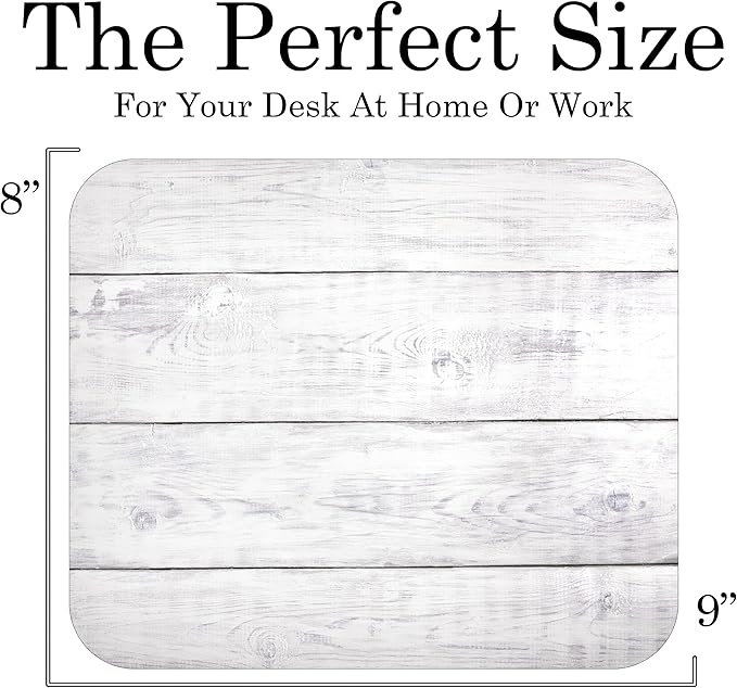 White Wood Decorative Colorful Mouse Pad Mat Mousepad - Image 3