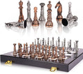 Retro Metal Chess Set for Adults and Kids – Marbling Chess Board by Agirlgle