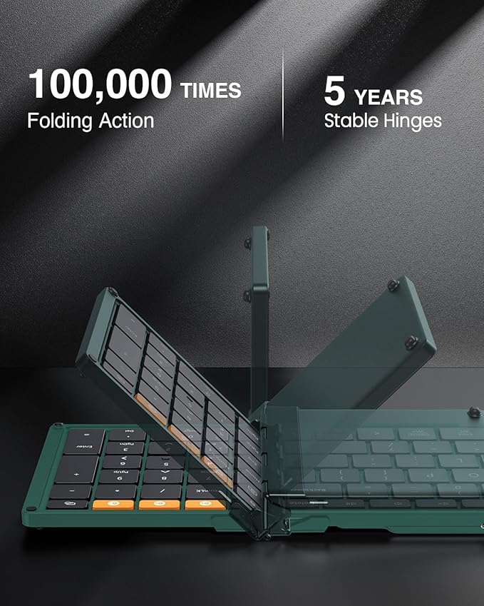 ProtoArc Foldable Bluetooth Keyboard, XK01 Folding Wireless Portable Keyboard - Image 2