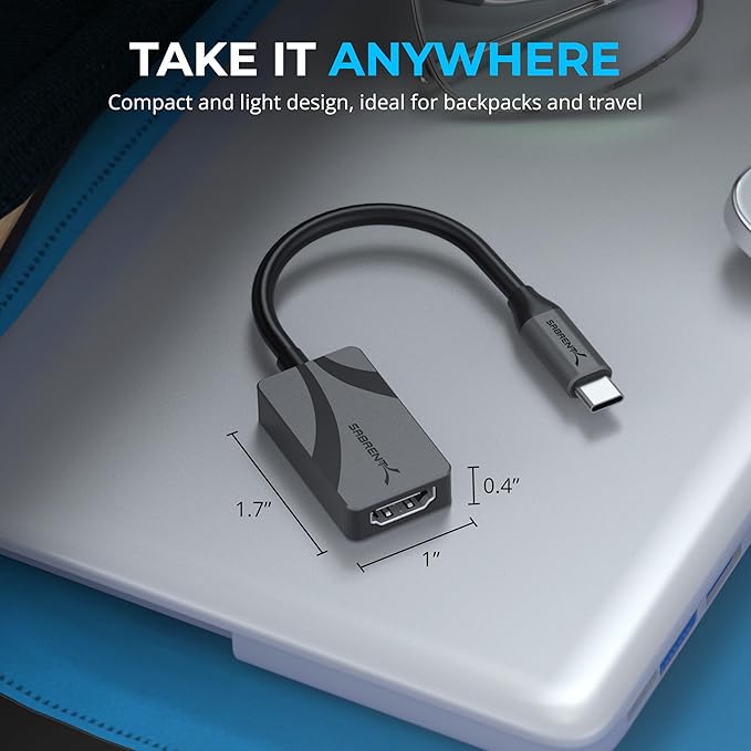 SABRENT, HDMI to USB C Adapter, USBC to HDMI Adapter 4K 60Hz, Thunderbolt - Image 7