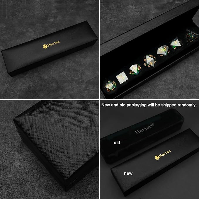 Haxtec DND Dice Set Black Sharp Edge Resin Dice - Image 5