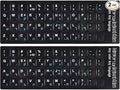 2PCS Hebrew English Keyboard Stickers Black Background by CaseBuy