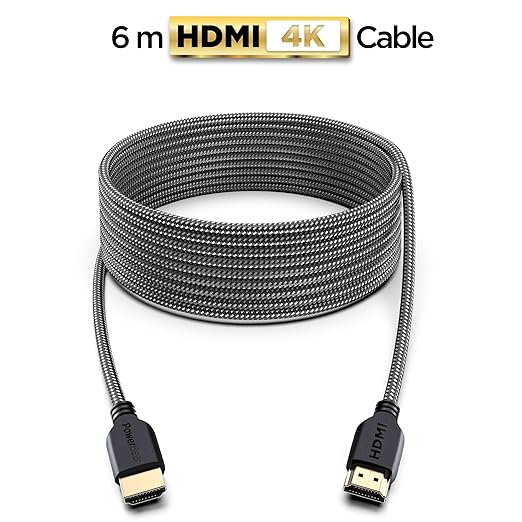 PowerBear 4K HDMI Cable 20 ft | High Speed Hdmi Cables, Braided Nylon & Gold - Image 2