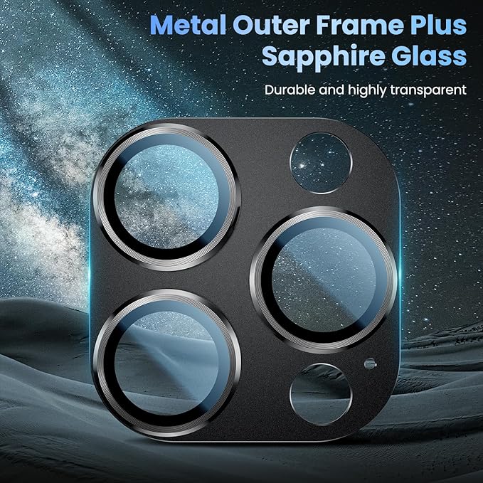 Uyiton Compatible with Phone 16 Pro/Phone 16 Pro Max Camera Lens Protector - Image 4