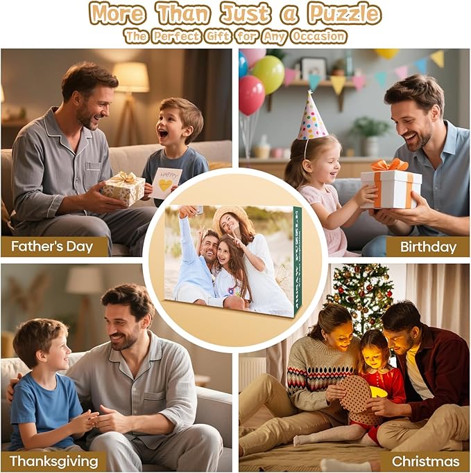 Personalized Puzzle Gifts for Fathers Day, Custom Photo Puzzle for Dad from - Image 7