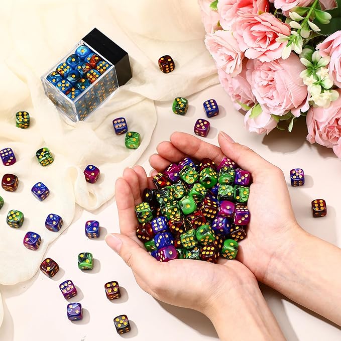 144 Pieces 12mm 6 Sided Mini Dice Set - Image 6