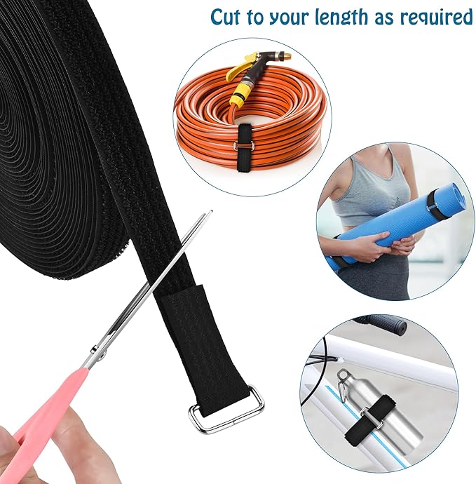 1"x39.4ft Hook and Loop Straps - Image 3