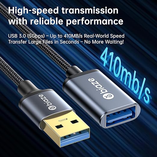 USB Extension Cable USB 3.0 Extension Cord Type A Male to Female Cord Nylon - Image 2