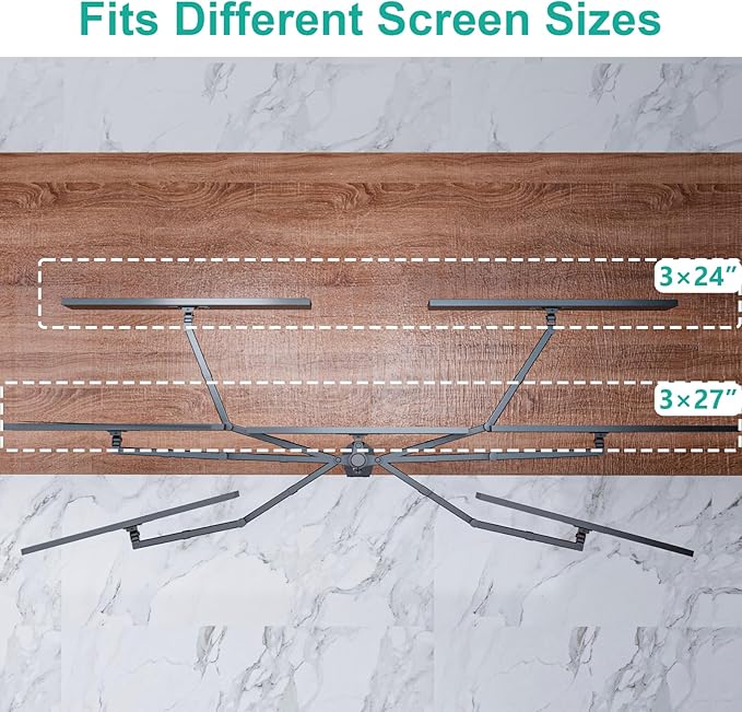 WALI Triple Monitor Mount, 3 Monitor Desk Mount - Image 9
